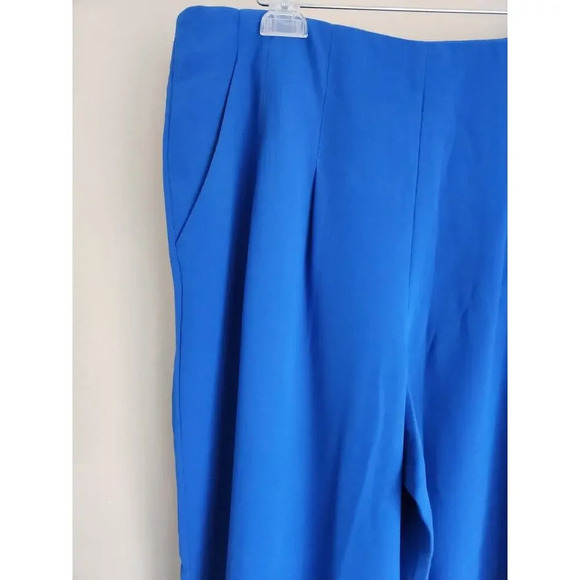 NWT Ted Baker Zettah Pleated Culotte Cropped Pants Ted 4 / US 10 Blue #1K412 - Picture 4 of 14